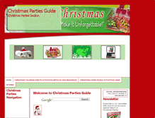 Tablet Screenshot of parties.unforgettablechristmas.com